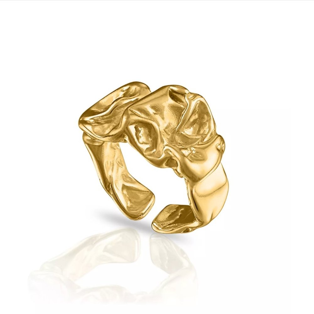 OMA THE LABEL the Bark Stainless Steel Ring